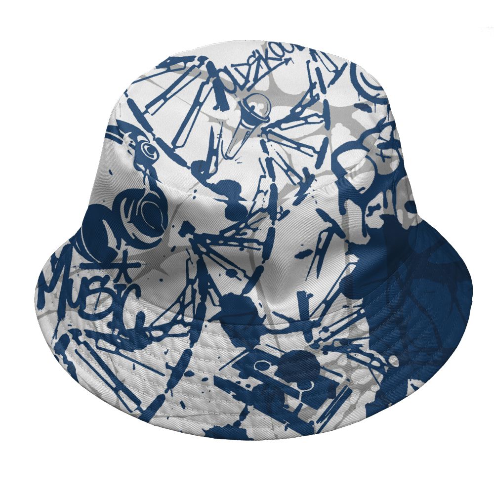 French-Blue-12s-NastyJamz-Bucket-Hat-Match-Pattern-Dna-Graffiti-All-Over-Print