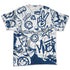 French-Blue-12s-NastyJamz-T-Shirt-Match-Pattern-Dna-Graffiti-All-Over-Print