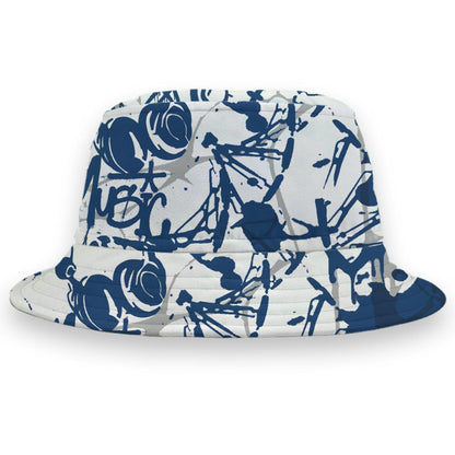 French-Blue-12s-NastyJamz-Bucket-Hat-Match-Pattern-Dna-Graffiti-All-Over-Print