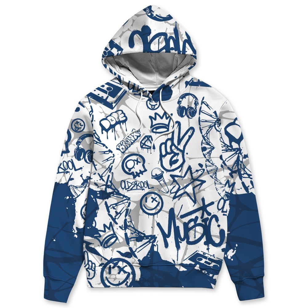 French-Blue-12s-NastyJamz-Hoodie-Match-Pattern-Dna-Graffiti-All-Over-Print