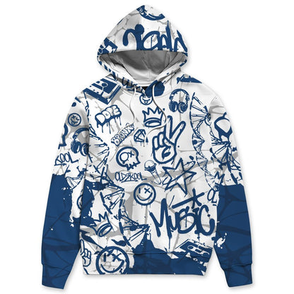 French-Blue-12s-NastyJamz-Hoodie-Match-Pattern-Dna-Graffiti-All-Over-Print
