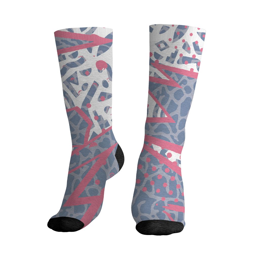 Cobalt-Bliss-3s-NastyJamz-Socks-Match-Pattern-Geometric-3D-All-Over-Print