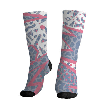 Cobalt-Bliss-3s-NastyJamz-Socks-Match-Pattern-Geometric-3D-All-Over-Print