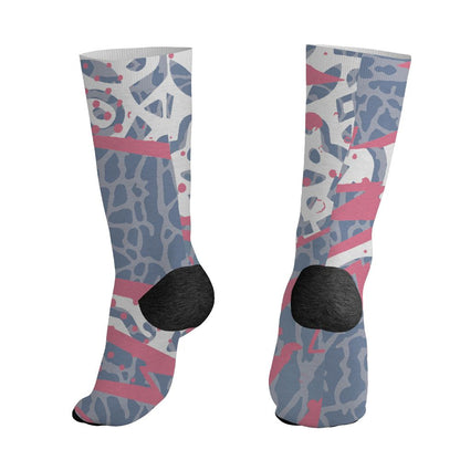 Cobalt-Bliss-3s-NastyJamz-Socks-Match-Pattern-Geometric-3D-All-Over-Print