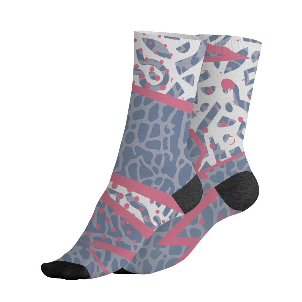 Cobalt-Bliss-3s-NastyJamz-Socks-Match-Pattern-Geometric-3D-All-Over-Print
