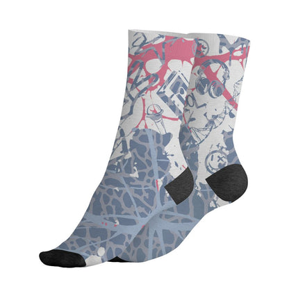 Cobalt-Bliss-3s-NastyJamz-Socks-Match-Pattern-DNA-Graffiti-3D-All-Over-Print