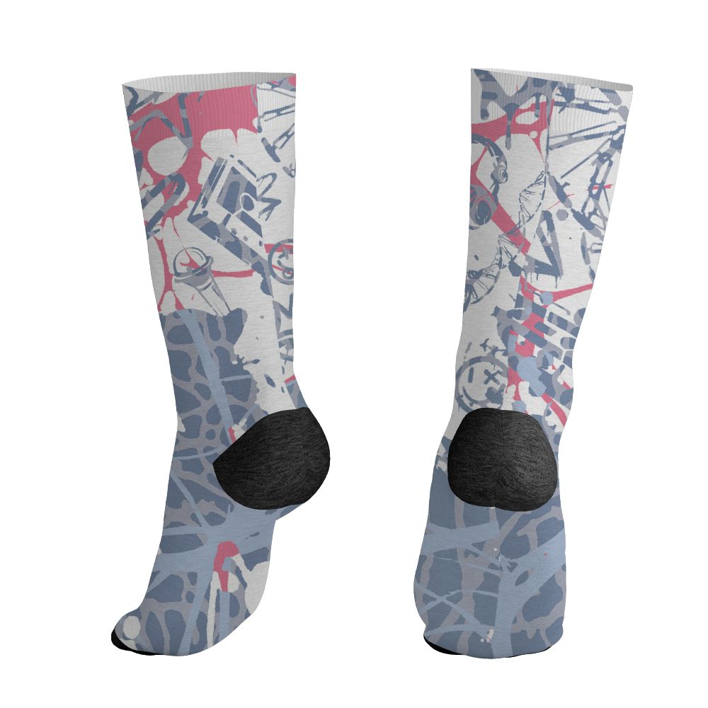Cobalt-Bliss-3s-NastyJamz-Socks-Match-Pattern-DNA-Graffiti-3D-All-Over-Print