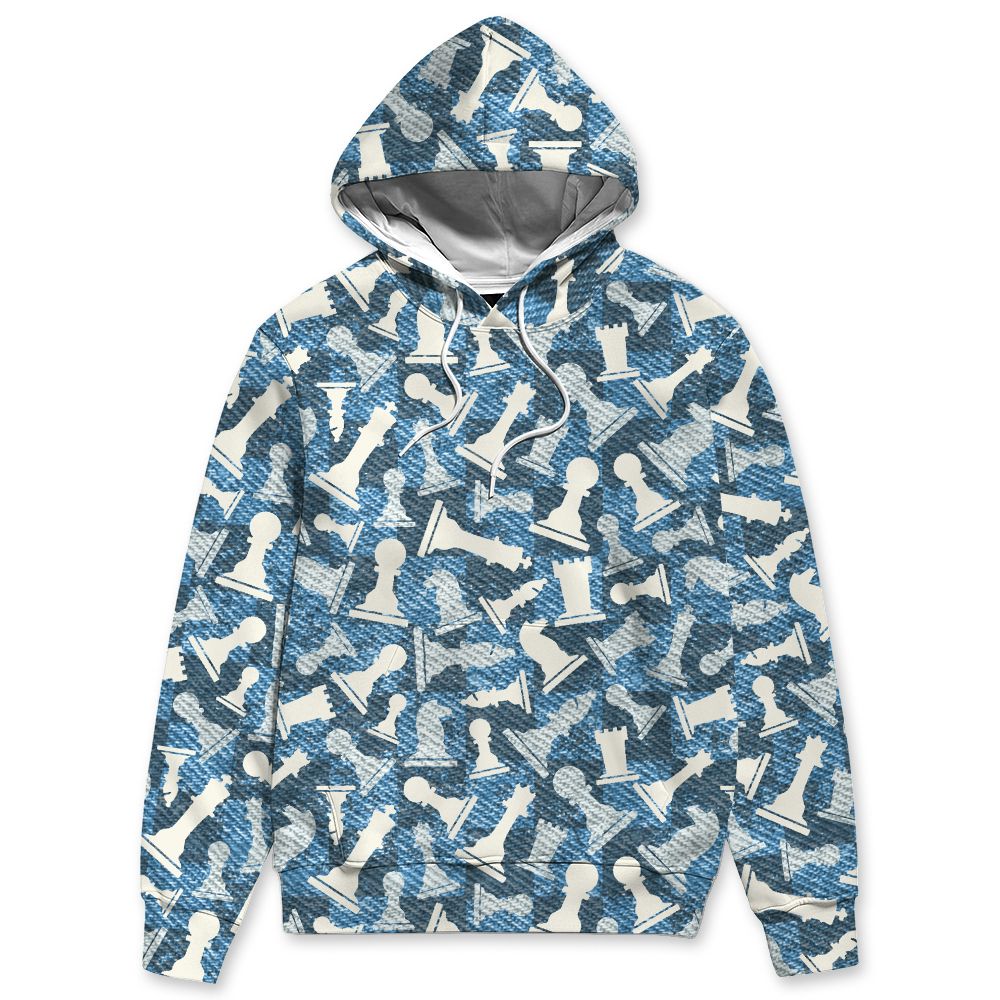 Denim-Worn-Blue-4s-NastyJamz-Hoodie-Match-Pattern-Chess-3D-All-Over-Print