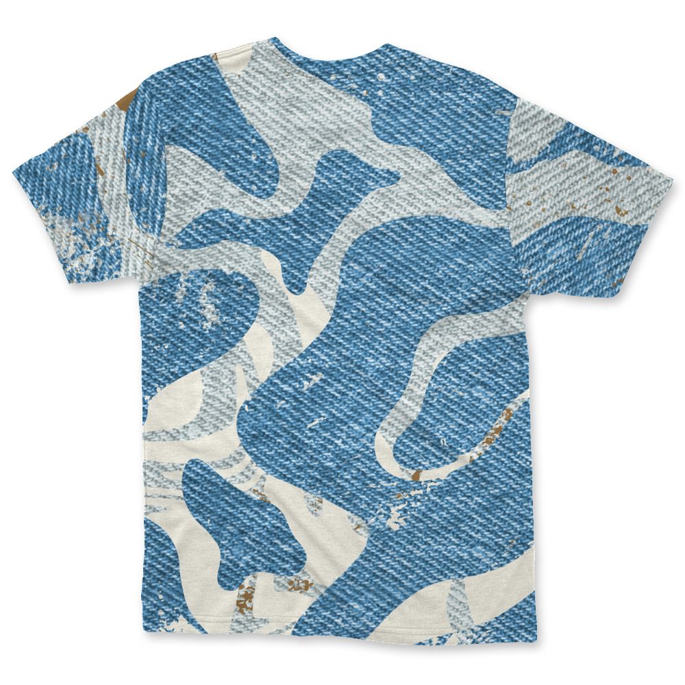 Denim-Worn-Blue-4s-NastyJamz-T-Shirt-Match-Pattern-Be-Happy-3D-All-Over-Print