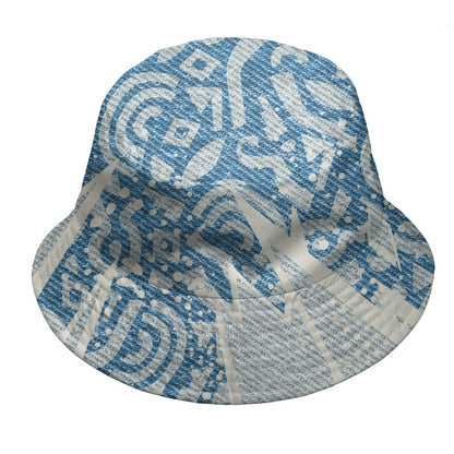 Denim-Worn-Blue-4s-NastyJamz-Bucket-Hat-Match-Pattern-Geometric-All-Over-Print