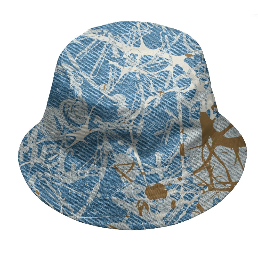 Denim-Worn-Blue-4s-NastyJamz-Bucket-Hat-Match-Pattern-DNA-Graffiti-All-Over-Print