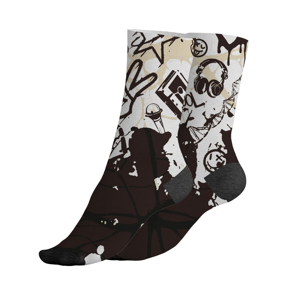 Black-Collective-5s-NastyJamz-Socks-Match-Pattern-DNA-Graffiti-3D-All-Over-Print