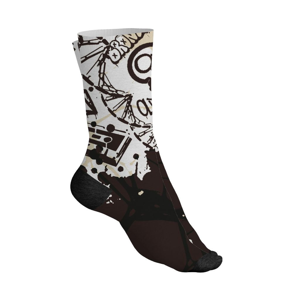 Black-Collective-5s-NastyJamz-Socks-Match-Pattern-DNA-Graffiti-3D-All-Over-Print