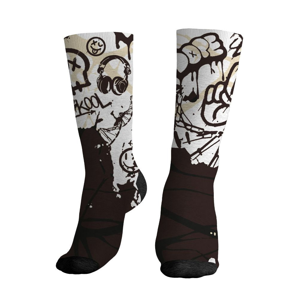 Black-Collective-5s-NastyJamz-Socks-Match-Pattern-DNA-Graffiti-3D-All-Over-Print