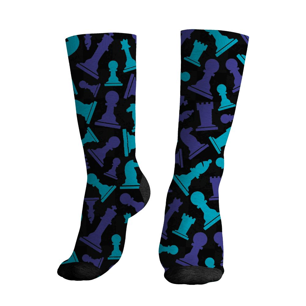 Aqua-8s-NastyJamz-Socks-Match-Pattern-Chess-3D-All-Over-Print