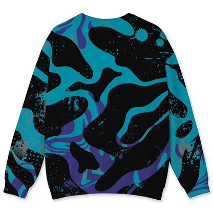 Aqua-8s-NastyJamz-Sweatshirt-Match-Pattern-Be-Happy-3D-All-Over-Print