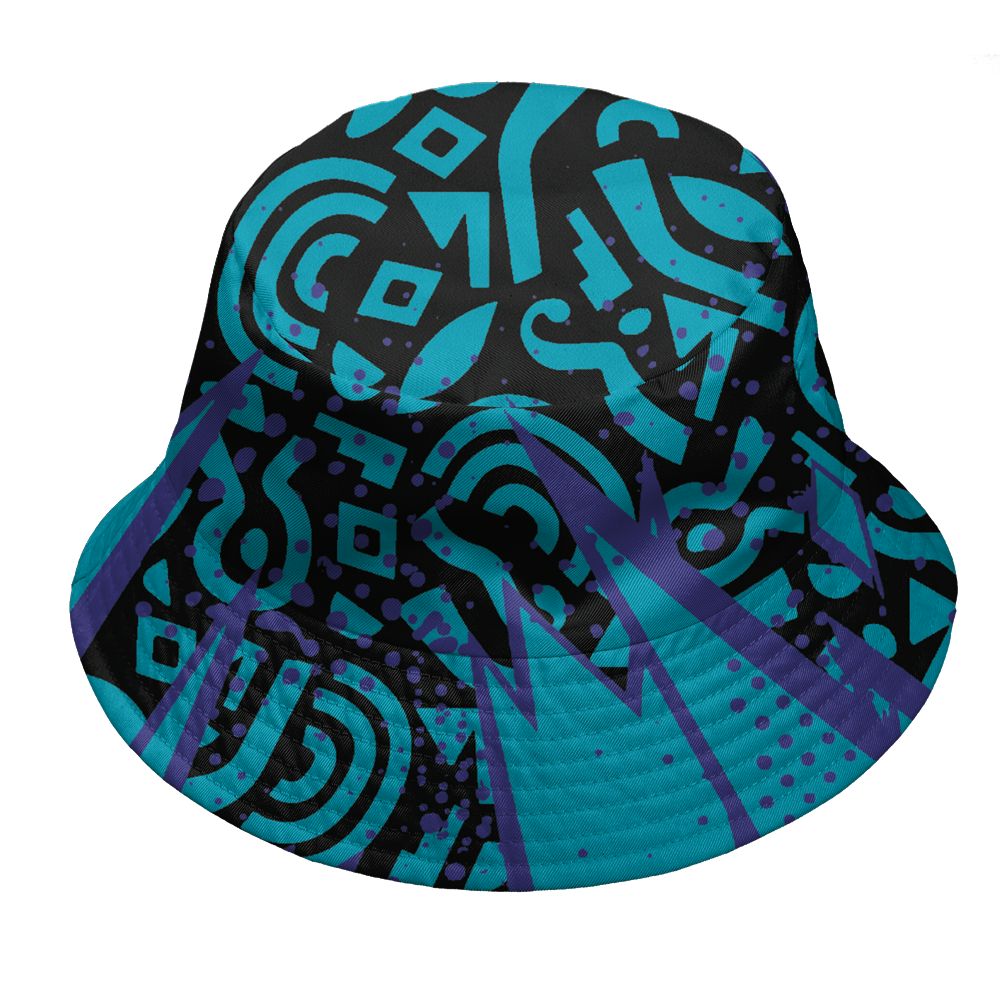 Aqua-8s-NastyJamz-Bucket-Hat-Match-Pattern-Geometric-All-Over-Print