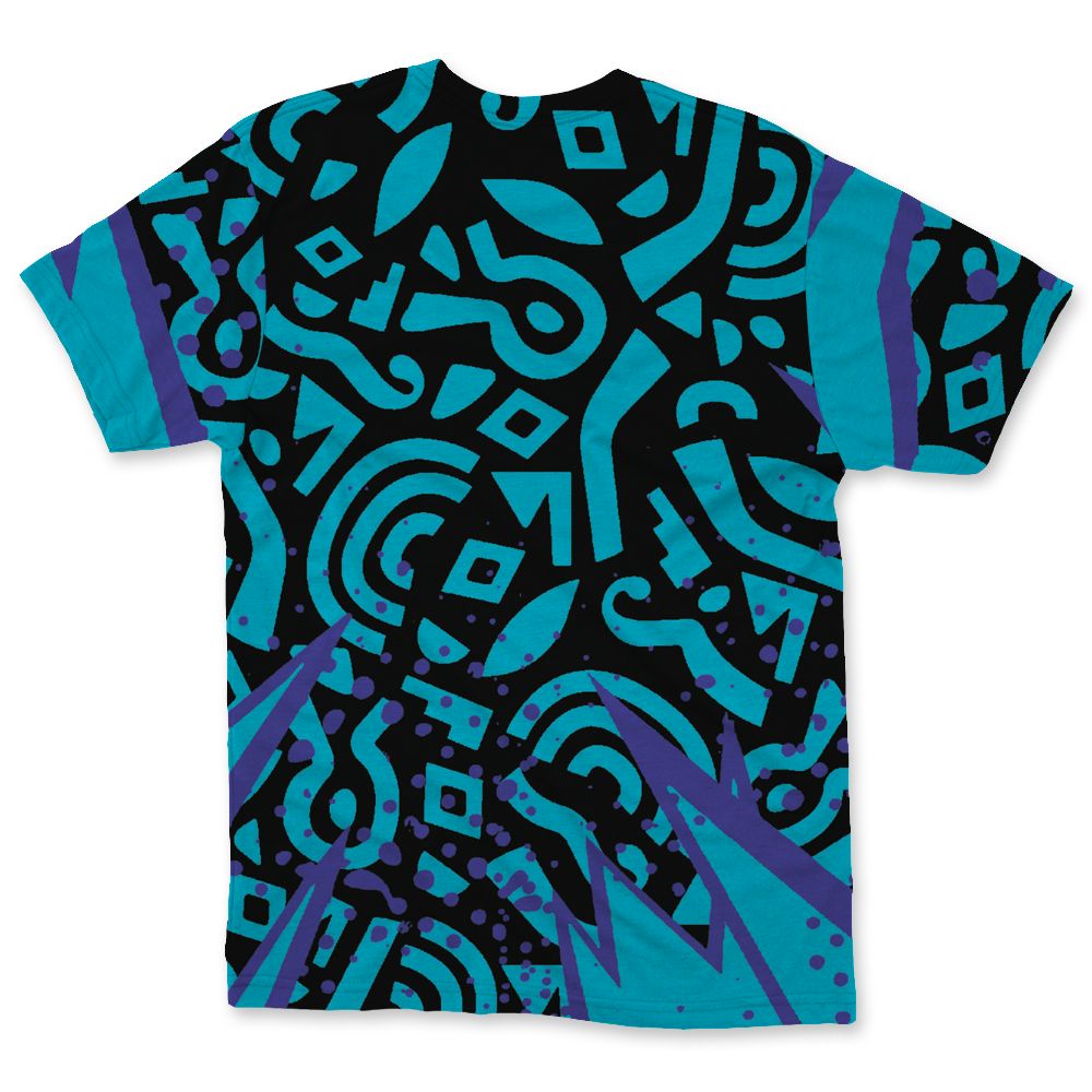 Aqua-8s-NastyJamz-T-Shirt-Match-Pattern-Geometric-3D-All-Over-Print