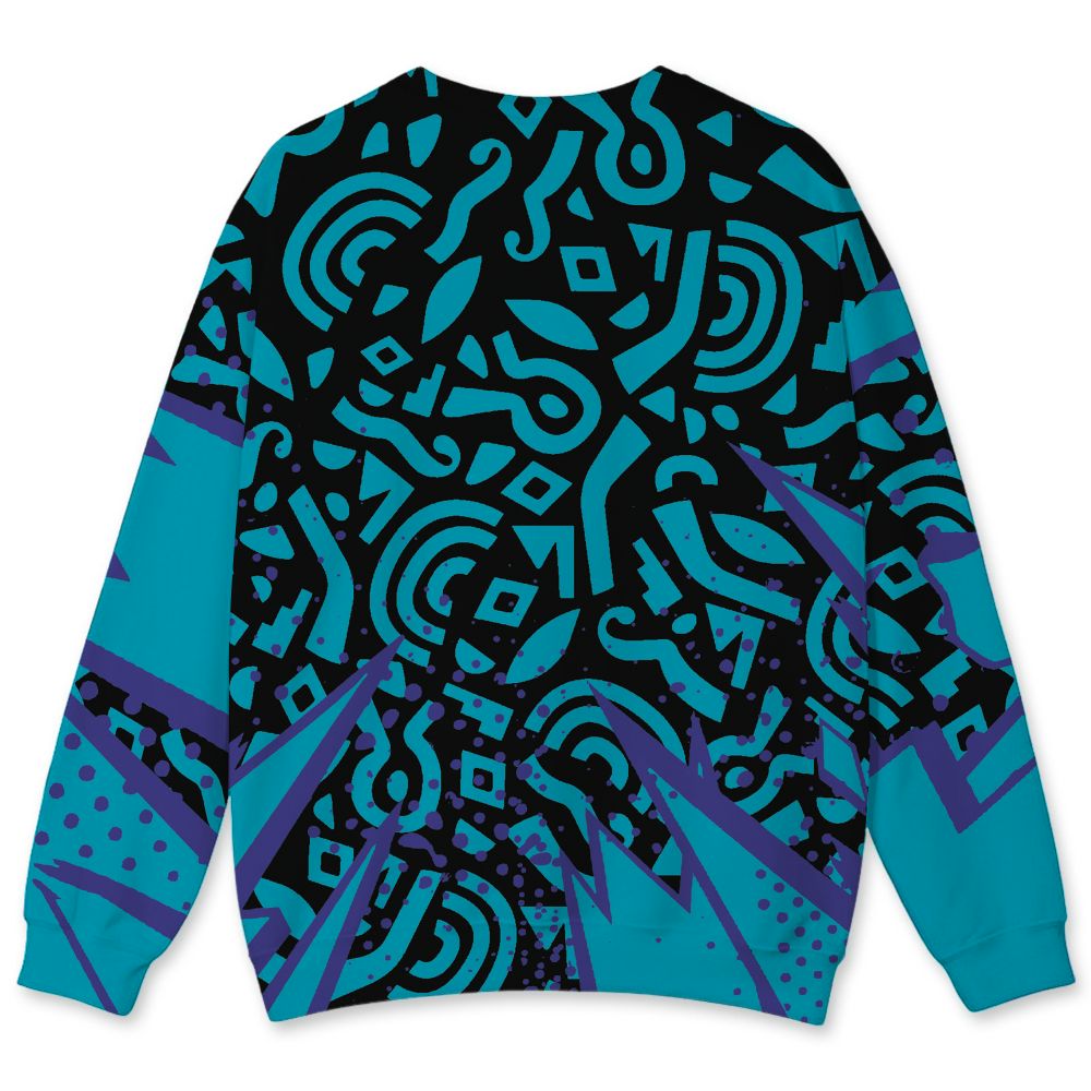 Aqua-8s-NastyJamz-Sweatshirt-Match-Pattern-Geometric-3D-All-Over-Print