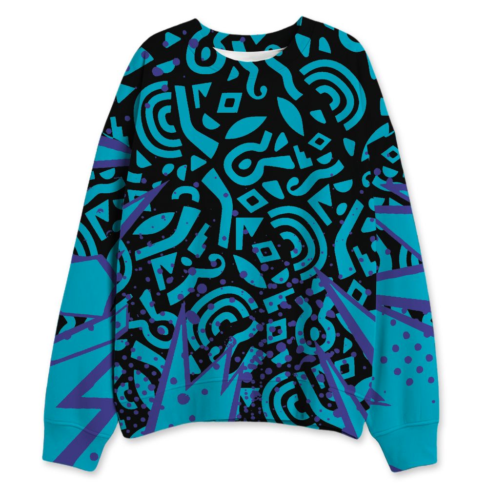 Aqua-8s-NastyJamz-Sweatshirt-Match-Pattern-Geometric-3D-All-Over-Print