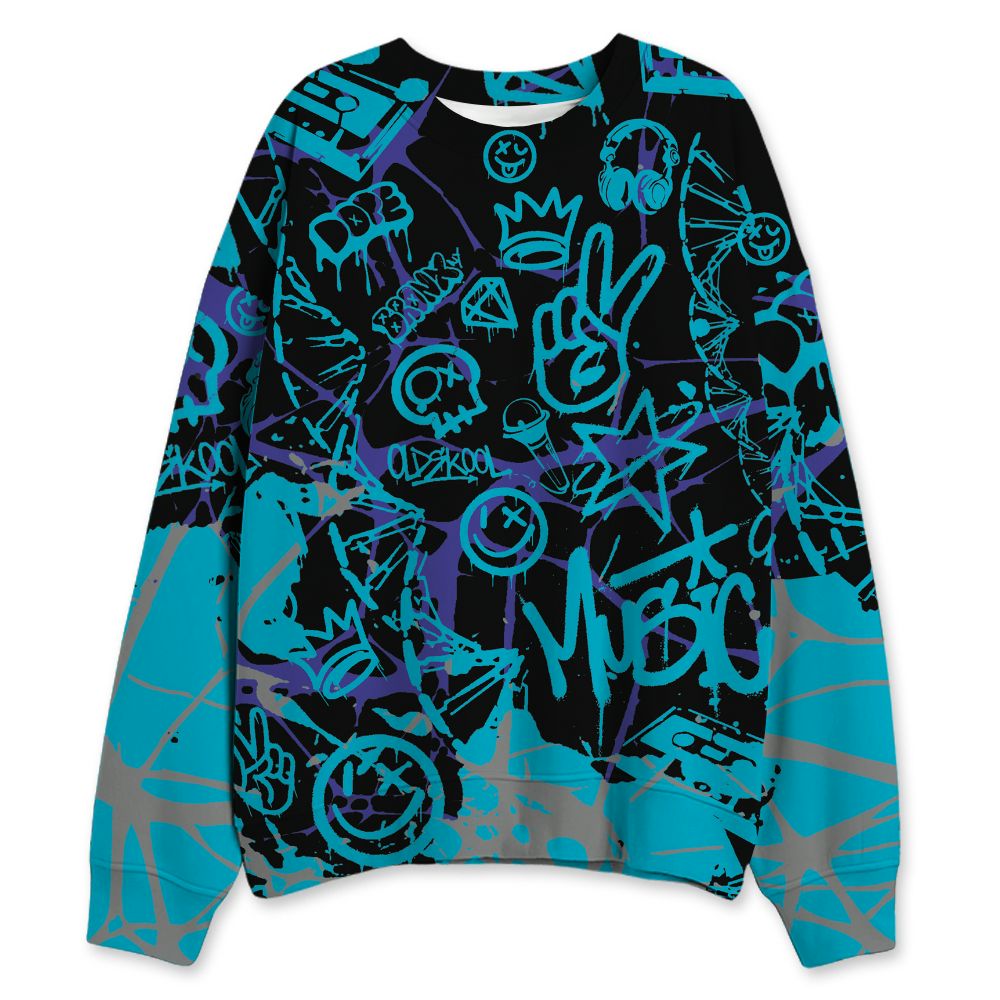 Aqua-8s-NastyJamz-Sweatshirt-Match-Pattern-DNA-Graffiti-3D-All-Over-Print