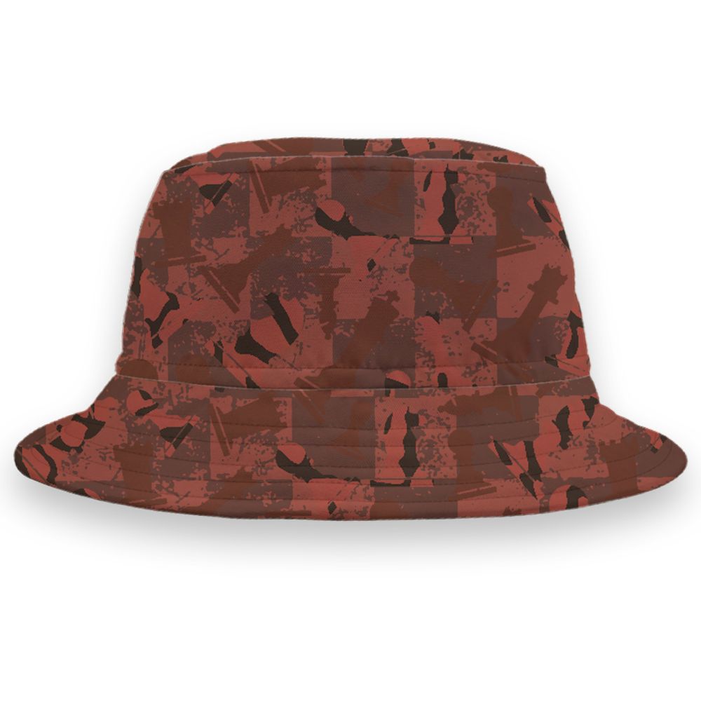 Spizike-Canyon-Rust-NastyJamz-Bucket-Hat-Match-Pattern-Chess-All-Over-Print