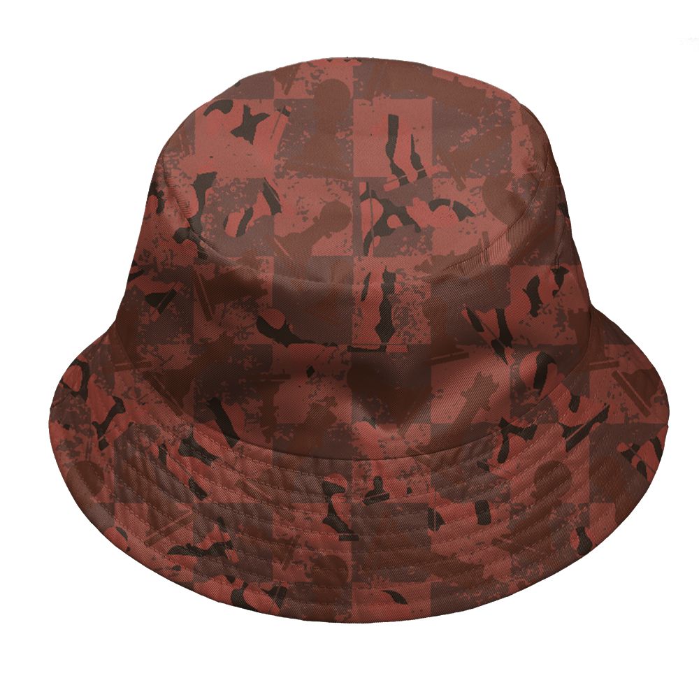 Spizike-Canyon-Rust-NastyJamz-Bucket-Hat-Match-Pattern-Chess-All-Over-Print