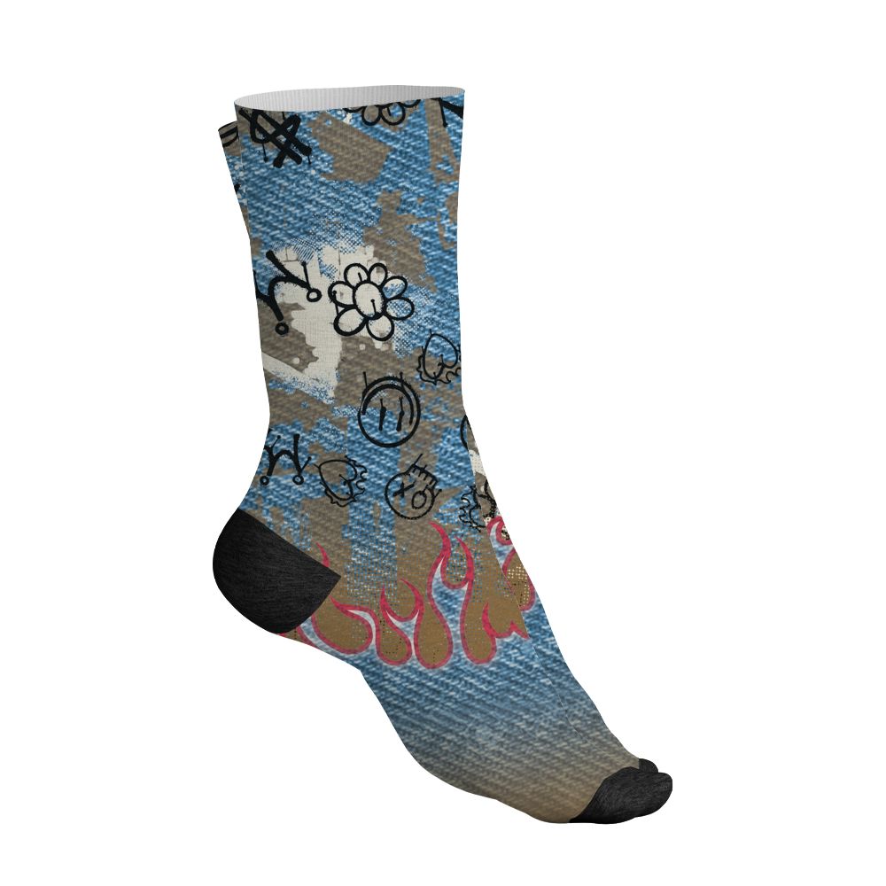 Denim-Worn-Blue-4s-NastyJamz-Socks-Match-Run-Into-Fear-3D-All-Over-Print