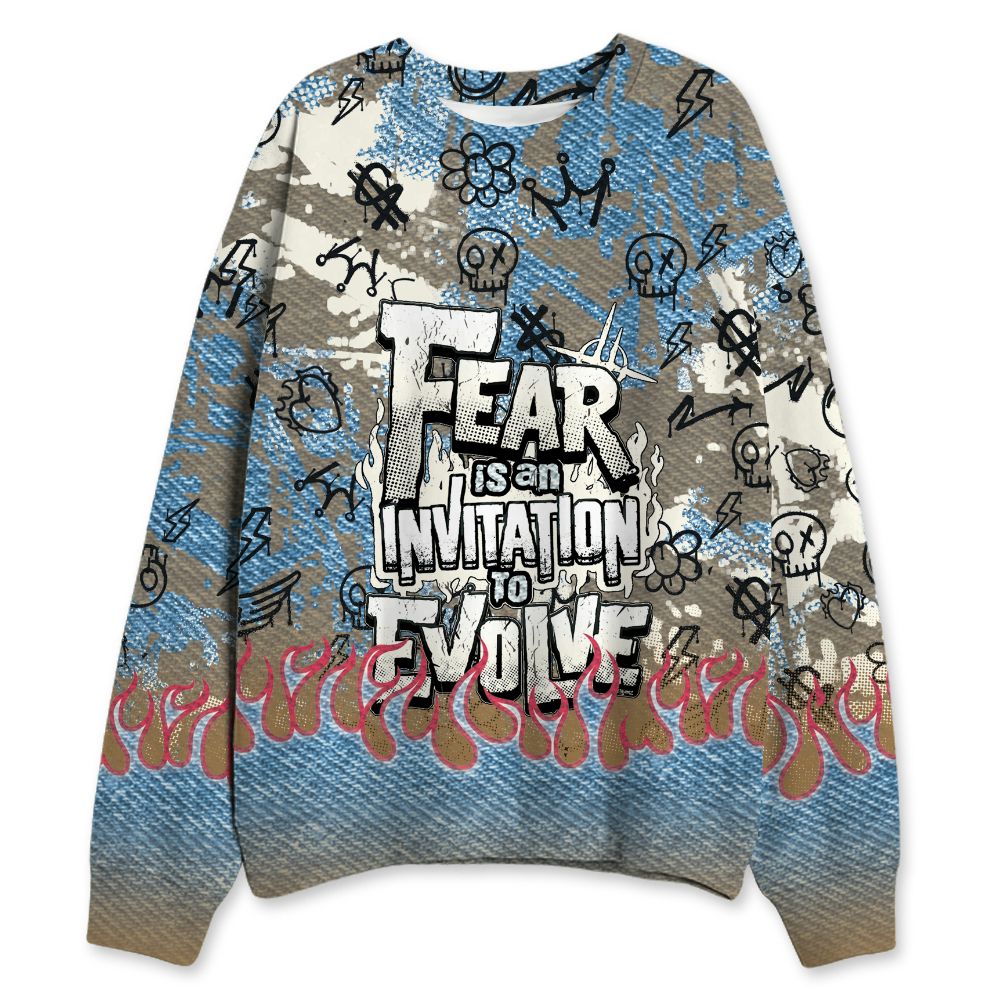 Denim-Worn-Blue-4s-NastyJamz-Sweatshirt-Match-Run-Into-Fear-3D-All-Over-Print