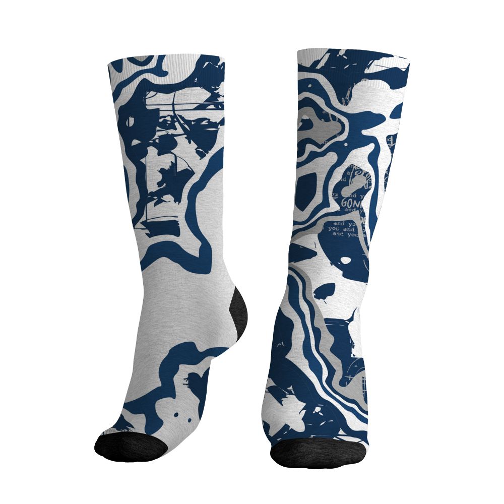 AJ 12 French Blue.NastyJamz Socks Match.Pattern Love Kills You 3D