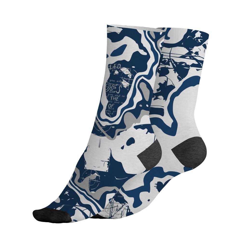 AJ 12 French Blue.NastyJamz Socks Match.Pattern Love Kills You 3D