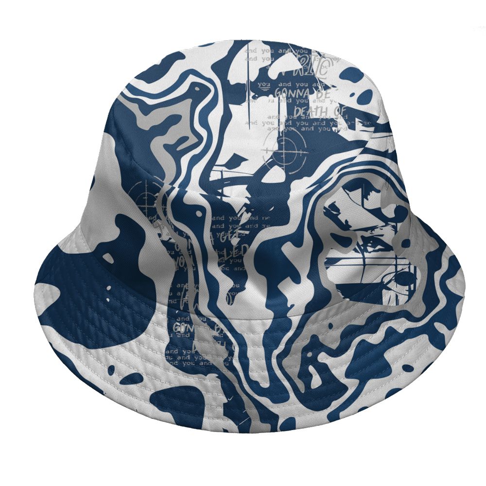 French-Blue-12s-NastyJamz-Bucket-Hat-Match-Pattern-Love-Kills-You-All-Over-Print