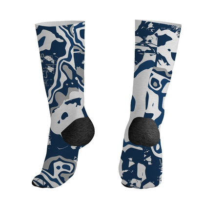 AJ 12 French Blue.NastyJamz Socks Match.Pattern Love Kills You 3D