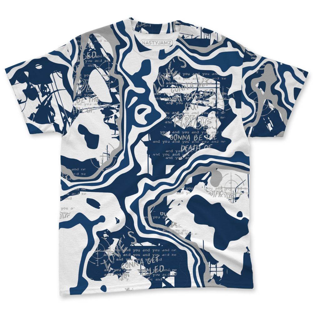 French-Blue-12s-NastyJamz-T-Shirt-Match-Pattern-Love-Kills-You-All-Over-Print