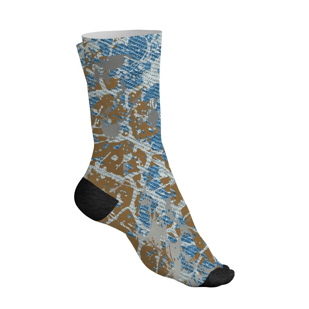 Denim-Worn-Blue-4s-NastyJamz-Socks-Match-Pattern-Slasher-3D-All-Over-Print