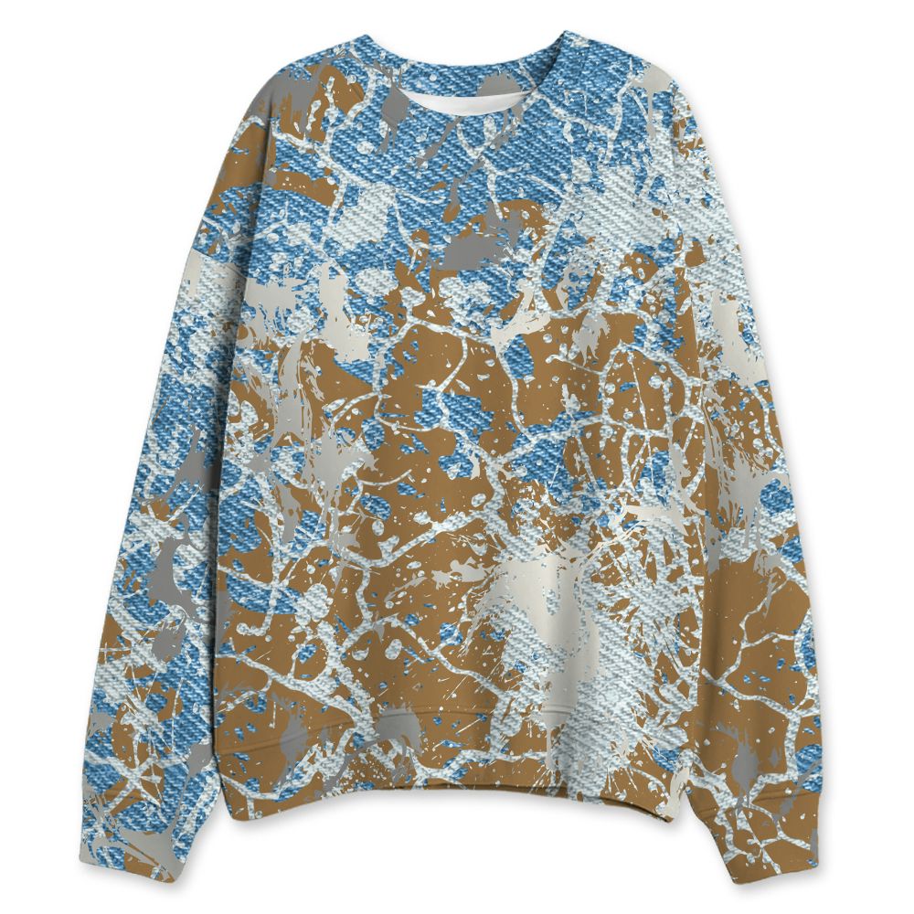Denim-Worn-Blue-4s-NastyJamz-Sweatshirt-Match-Pattern-Slasher-3D-All-Over-Print