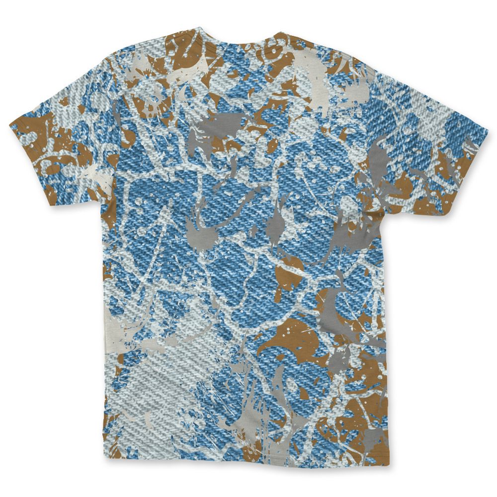 Denim-Worn-Blue-4s-NastyJamz-T-Shirt-Match-Pattern-Slasher-3D-All-Over-Print