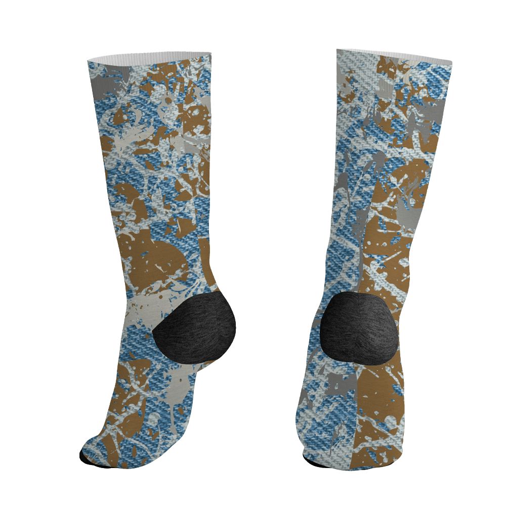 Denim-Worn-Blue-4s-NastyJamz-Socks-Match-Pattern-Slasher-3D-All-Over-Print
