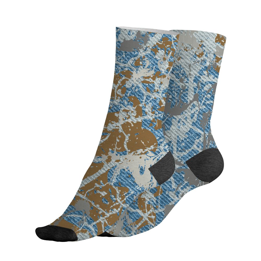 Denim-Worn-Blue-4s-NastyJamz-Socks-Match-Pattern-Slasher-3D-All-Over-Print