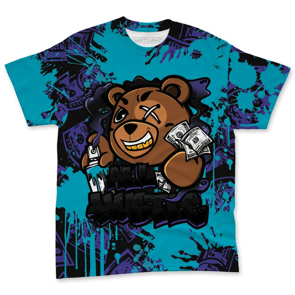 Aqua-8s-NastyJamz-T-Shirt-Match-Ber-Hustle-All-Day-3D-All-Over-Print