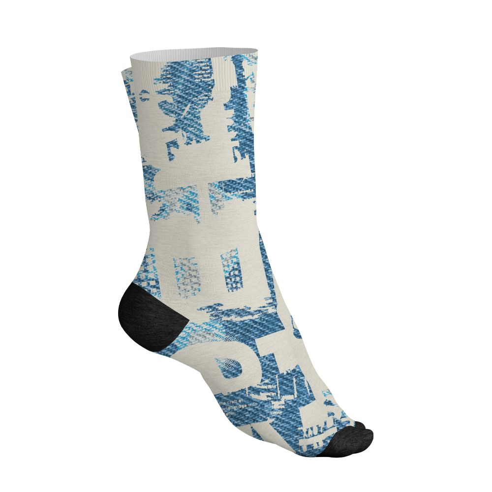 Denim-Worn-Blue-4s-NastyJamz-Socks-Match-Pattern-Madness-3D-All-Over-Print