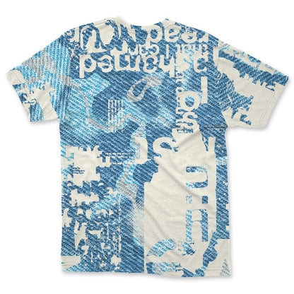 Denim-Worn-Blue-4s-NastyJamz-T-Shirt-Match-Pattern-Madness-3D-All-Over-Print