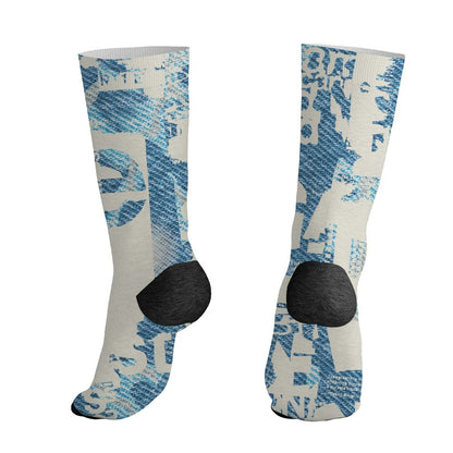 Denim-Worn-Blue-4s-NastyJamz-Socks-Match-Pattern-Madness-3D-All-Over-Print