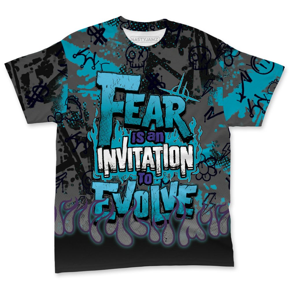Aqua-8s-NastyJamz-T-Shirt-Match-Run-Into-Fear-3D-All-Over-Print