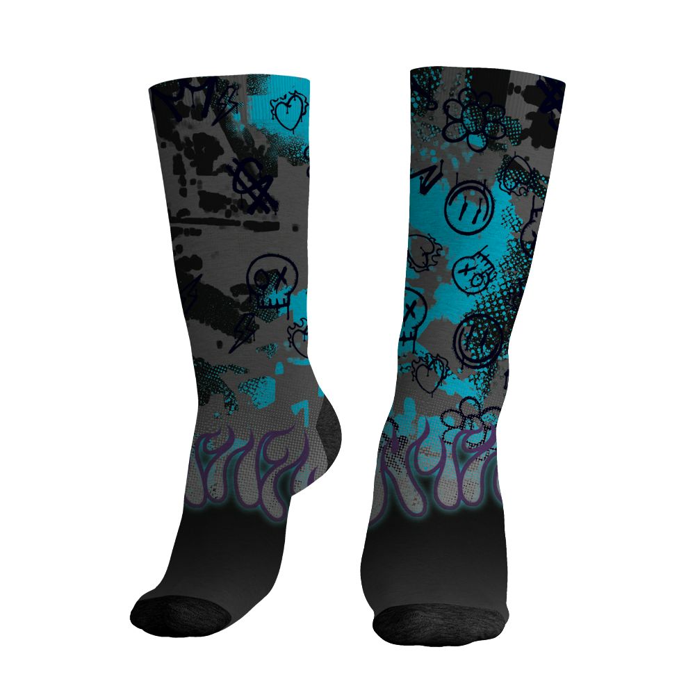 Aqua-8s-NastyJamz-Socks-Match-Run-Into-Fear-3D-All-Over-Print