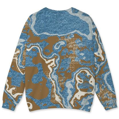 Denim-Worn-Blue-4s-NastyJamz-Sweatshirt-Match-tern-Love-Kills-You-3D-All-Over-Print