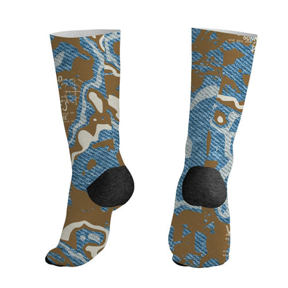 Denim-Worn-Blue-4s-NastyJamz-Socks-Match-Pattern-Love-Kills-You-3D-All-Over-Print