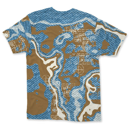 Denim-Worn-Blue-4s-NastyJamz-T-Shirt-Match-Pattern-Love-Kills-You-3D-All-Over-Print