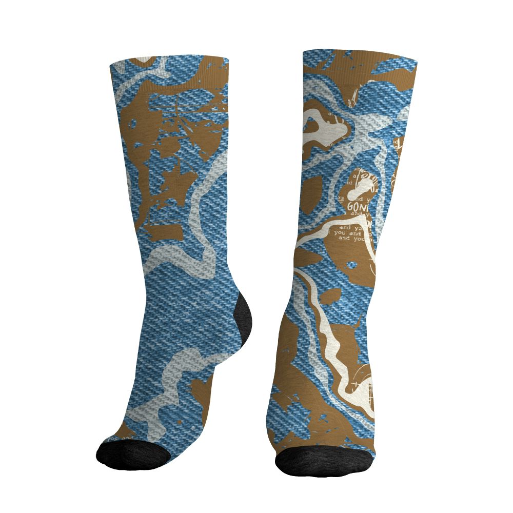 Denim-Worn-Blue-4s-NastyJamz-Socks-Match-Pattern-Love-Kills-You-3D-All-Over-Print