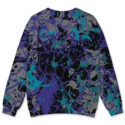 Aqua-8s-NastyJamz-Sweatshirt-Match-Pattern-Slasher-3D-All-Over-Print